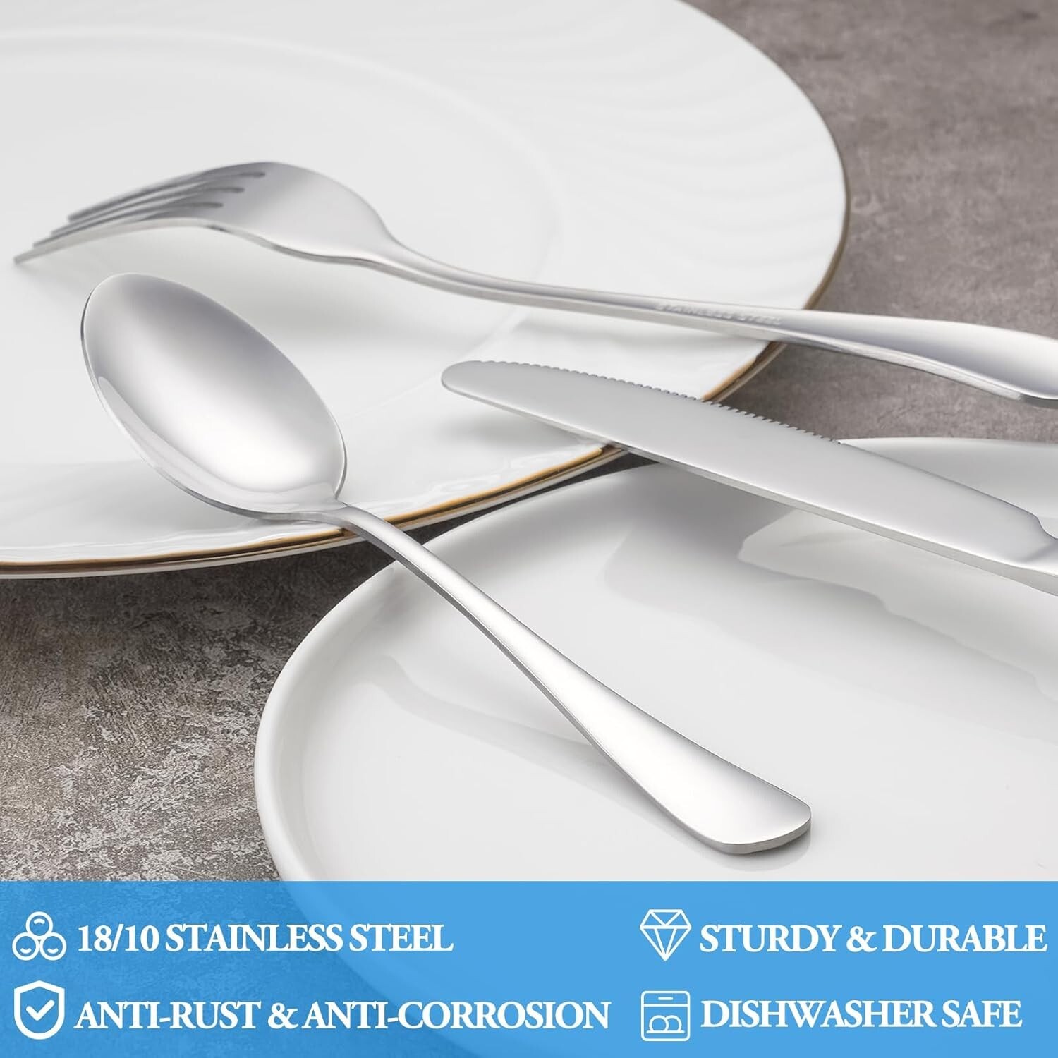 Teaspoon Set,16 Piece 6.7" Spoons Silverware,Premium Food Grade 18/10 Stainless gallery