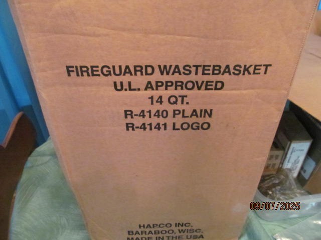 FireGuard R-4140 Fire-Resistant Wastebasket Rectangular Black 3.5 gallon gallery