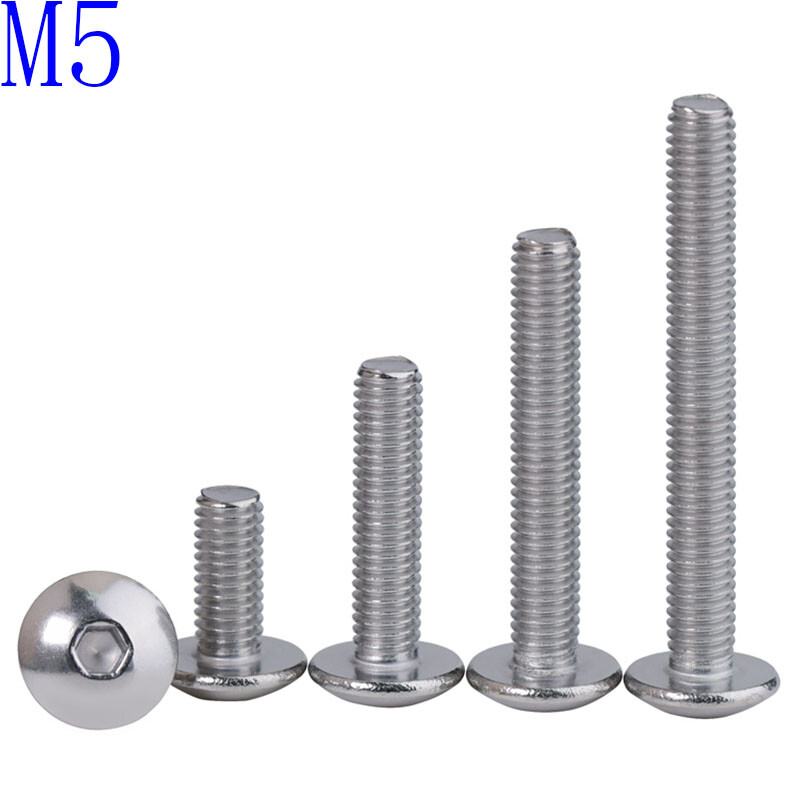 M5 - 0.8 5mm Truss Head Screws Allen Socket Bolts A2 304 Stainless Steel gallery