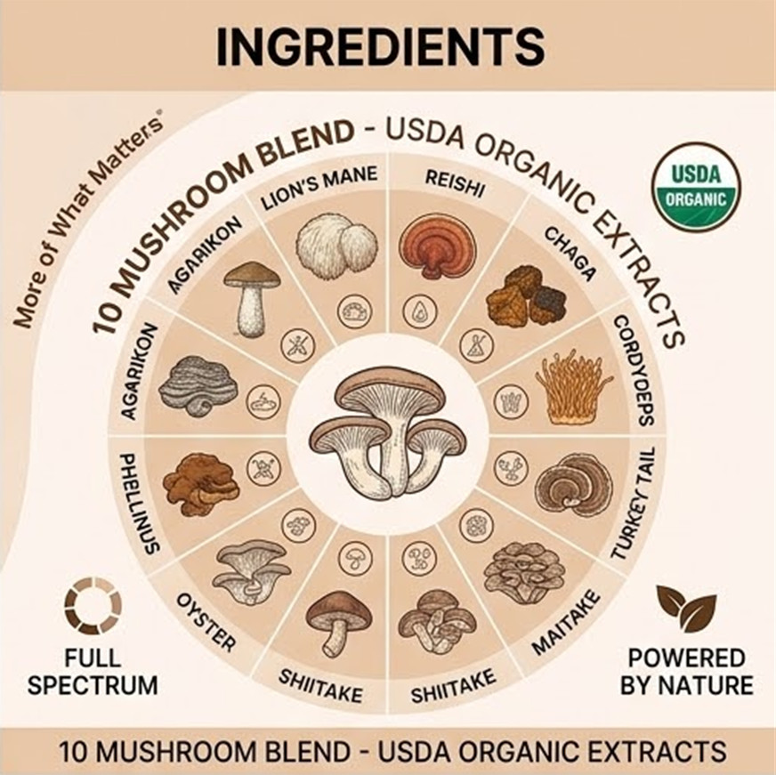 2Pk Micro Ingredients Organic Mushroom Coffee Instant Arabica 10 Blend 56 oz gallery