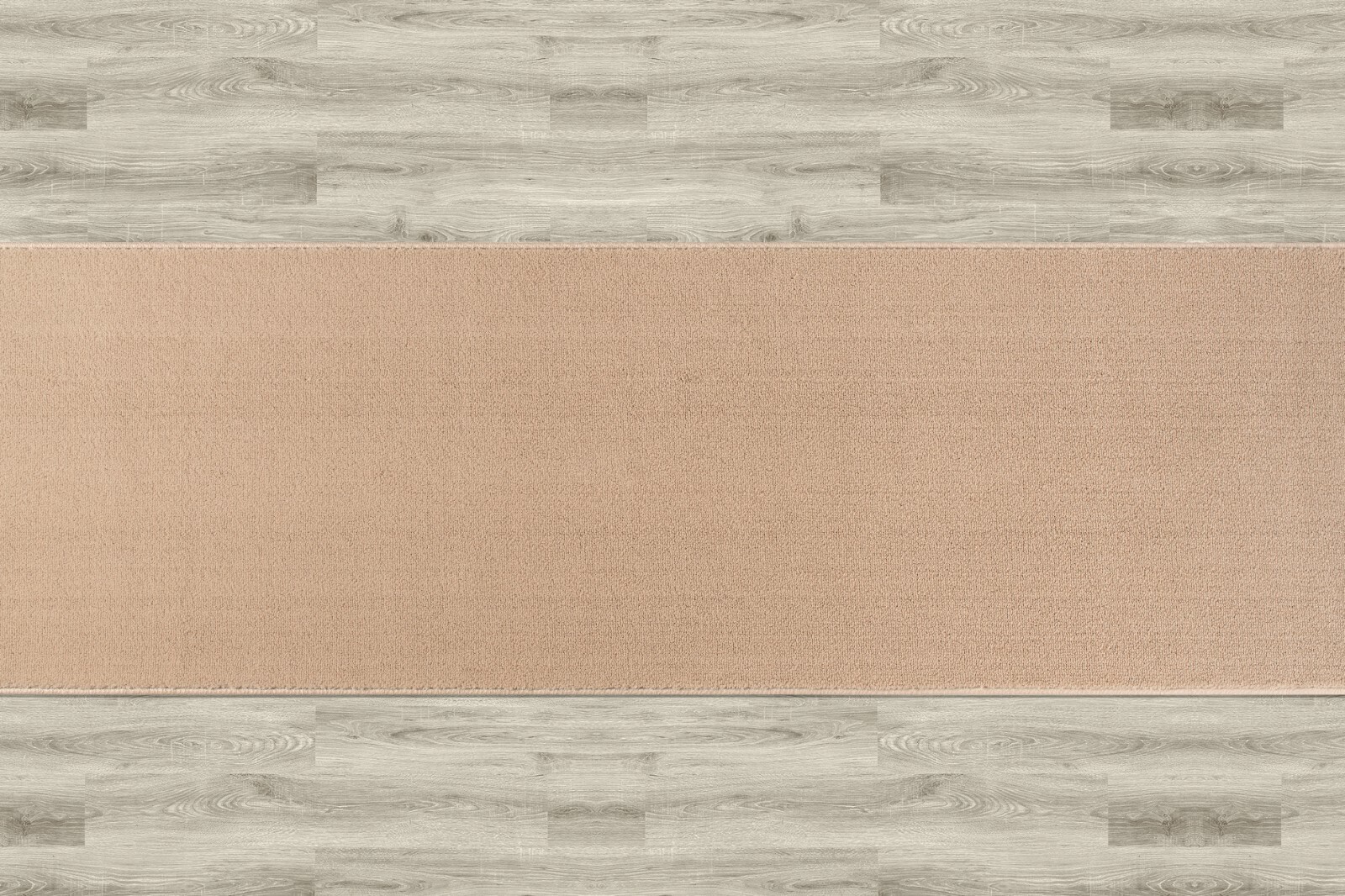 Slip Skid Resistant Hallway Runner Rug, Solid Ivory Color, Sold-Priced Per Foot gallery
