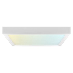 LUXRITE 5″ LED Flush Mount Light, 5CCT, 820LM, 110°, 10W, Dimmable, Square Trim