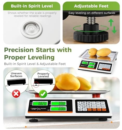 Price Computing Kitchen Scale Dual-Sided Display 88lb Rechargeable gallery