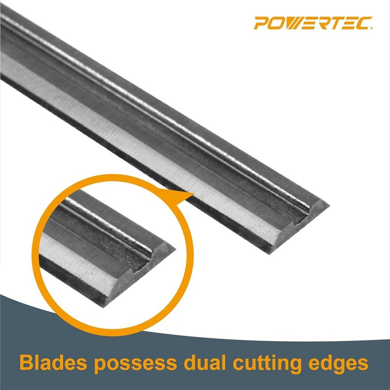 POWERTEC 3-1/4" HSS Hand Held Planer Blades Replacement for Bosch, Black&Decker gallery