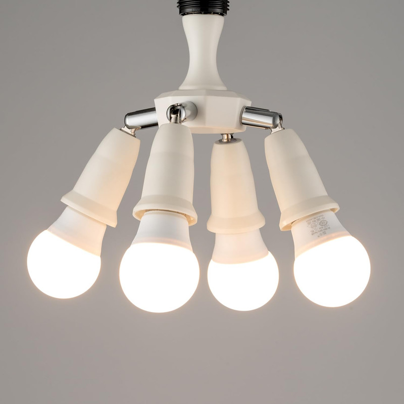 4 in 1 Light Socket Splitter Adapter, E26 E27 Standard Base LED Bulbs Converter gallery