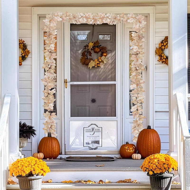 Timer - 2 Pack Fall Decor Fall Garland with Lights Fall Decorations for Home, gallery