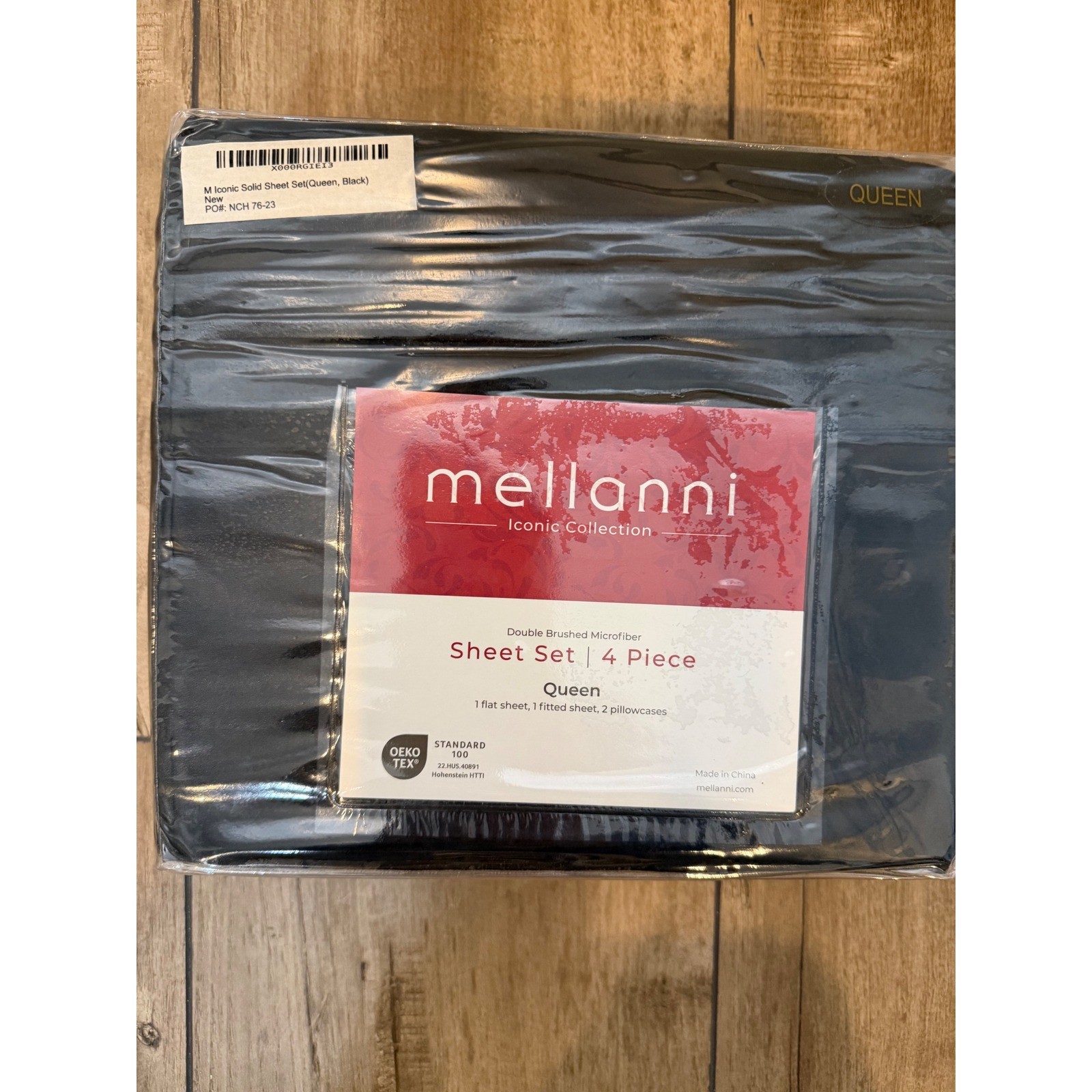 Mellanni Iconic Collection Queen Sheet Set 4 Piece Black Microfiber NCH 76-23 gallery