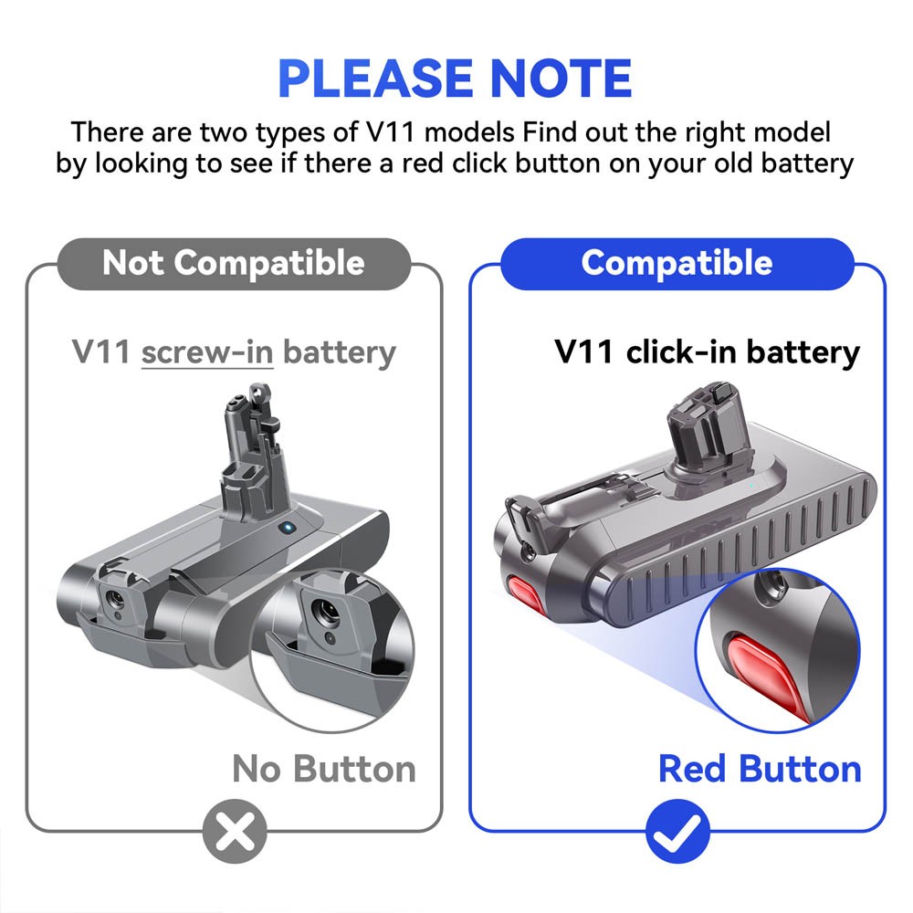 6400mAh For Dyson V11 Handheld Vacuum Cleaner V11 SV15 Detect Battery gallery