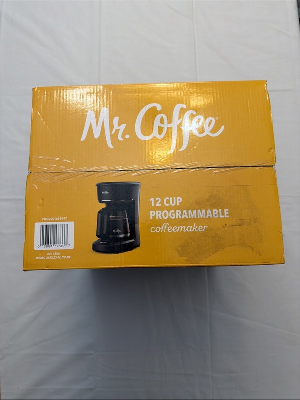 Mr. Coffee Programmable Coffee Maker, 12-Cup Coffee Maker, Black- New Sealed Box gallery