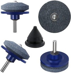5x Lawn Mower Blade Sharpener & Balancer Kit for Drill Grinder Stone Garden Tool
