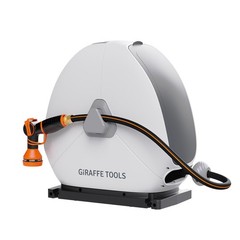 Giraffe Tools 1/2″ x 100FT Retractable Garden Hose Reel 360° Swivel Ground Mount