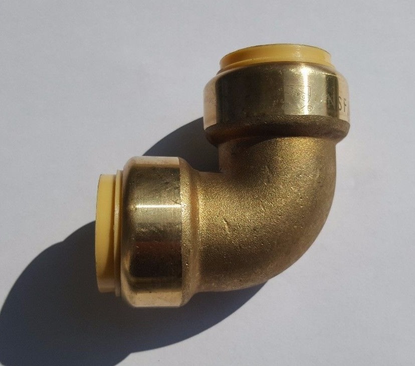 10 PIECES 1" X 1" SHARKBITE STYLE PUSH FIT ELBOW FITTINGS NEW! LEAD FREE BRASS gallery
