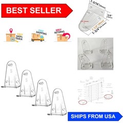 Lightweight Clear Hold Down Bracket Clips for 1.5inch Bottom Rail Blinds