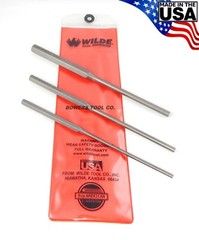 Wilde Tool 3pc Long Pin Punch Set 3/16″ 1/4″ 5/16″ Cut Professional MADE IN USA