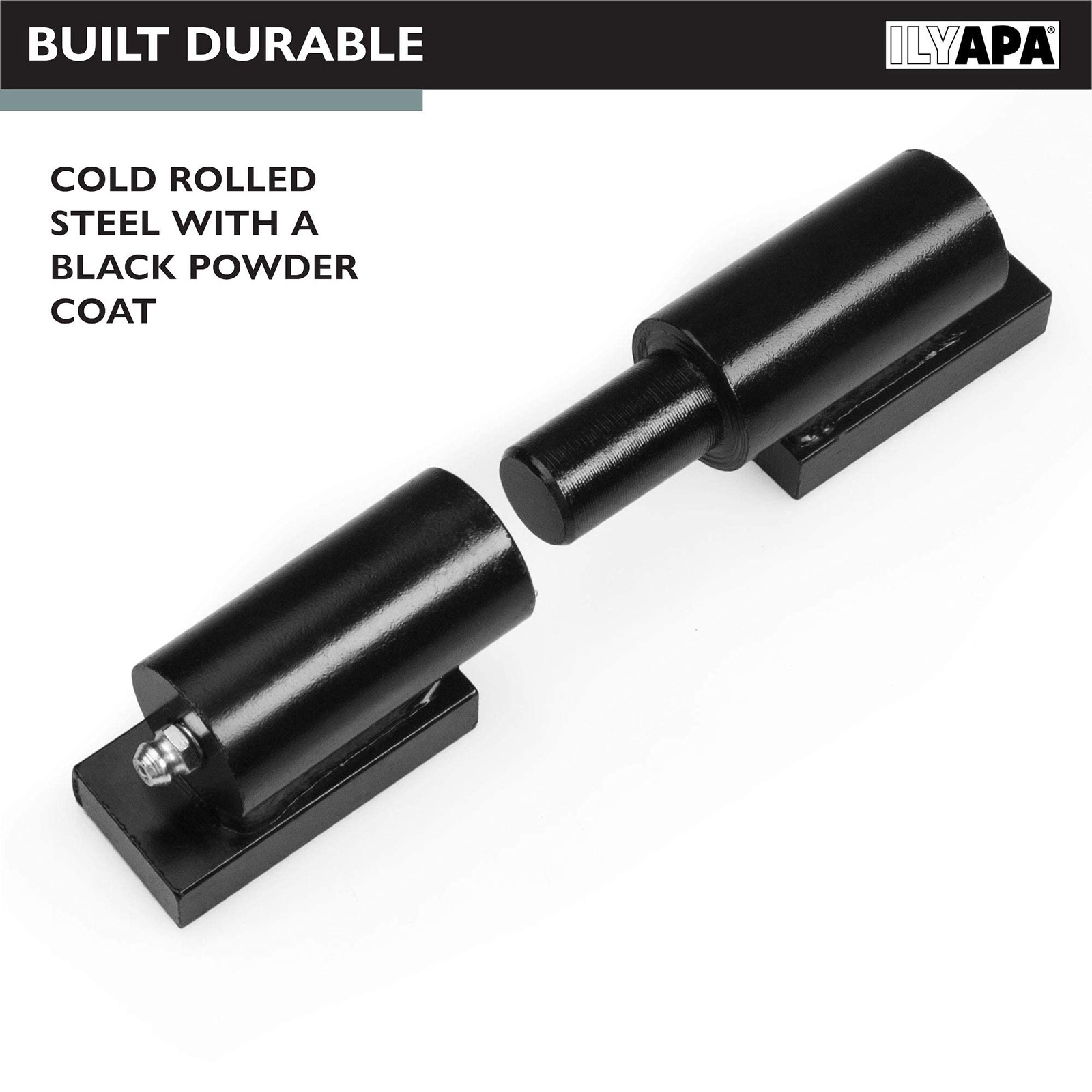Heavy Duty Barrel Hinges 2 Pack 5 Inch Black Weld On Hinges For Trailer Gate Or gallery