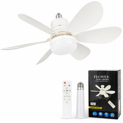 Socket Fan Light Ceiling Fans With Lights And Remote Dimmable LED Ceiling Fan US