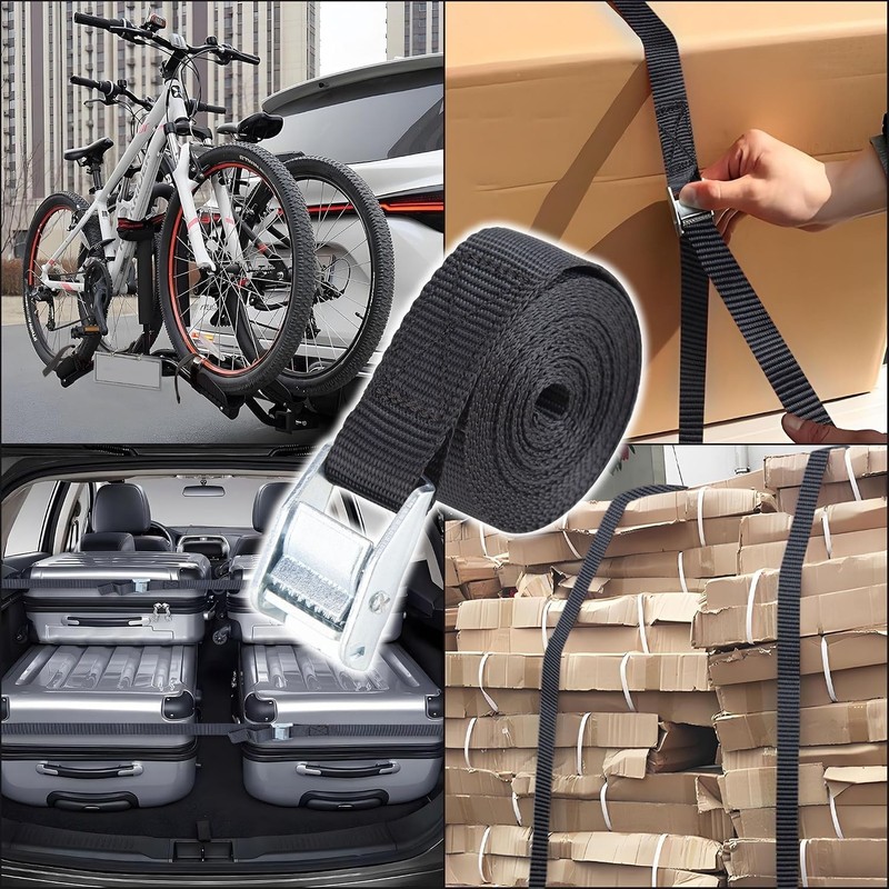 1" x 12' Lashing Straps Cargo Tie-Down Strap Up to 600lbs, 6pk in Carry Bag, ... gallery