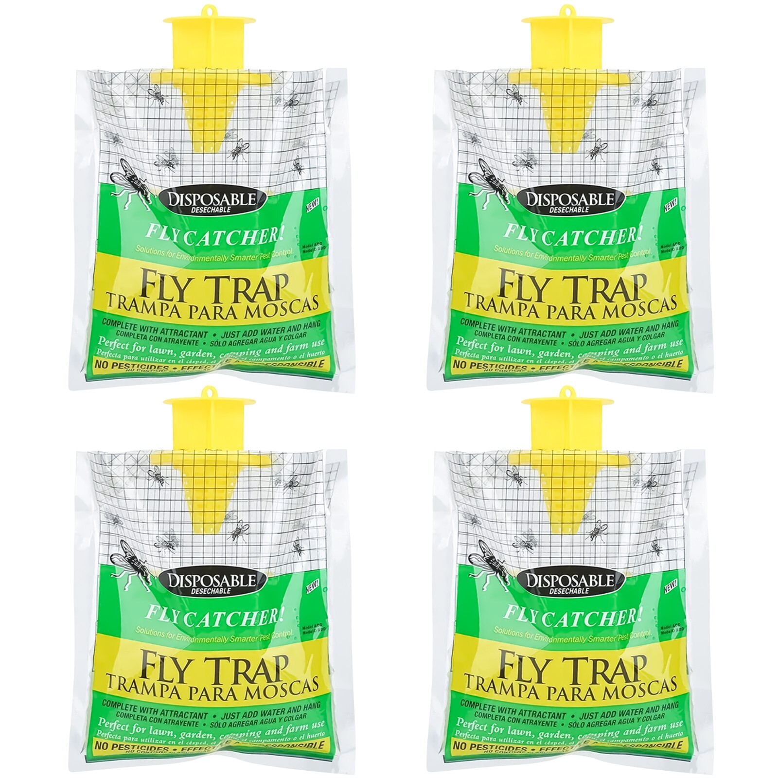 Outdoor Disposable Fly Trap / Fly Catcher - Hanging Style (4 Pack) gallery