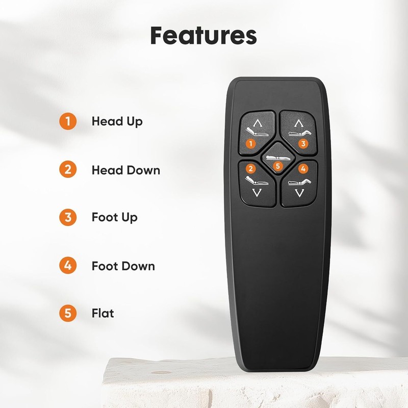 Full Queen Electric Adjustable Bed Frame Ergonomic Bed Base with Wireless Remote gallery
