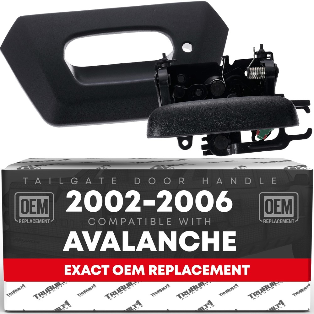 Tailgate Handle for Chevrolet Avalanche - Black Handle and Bezel