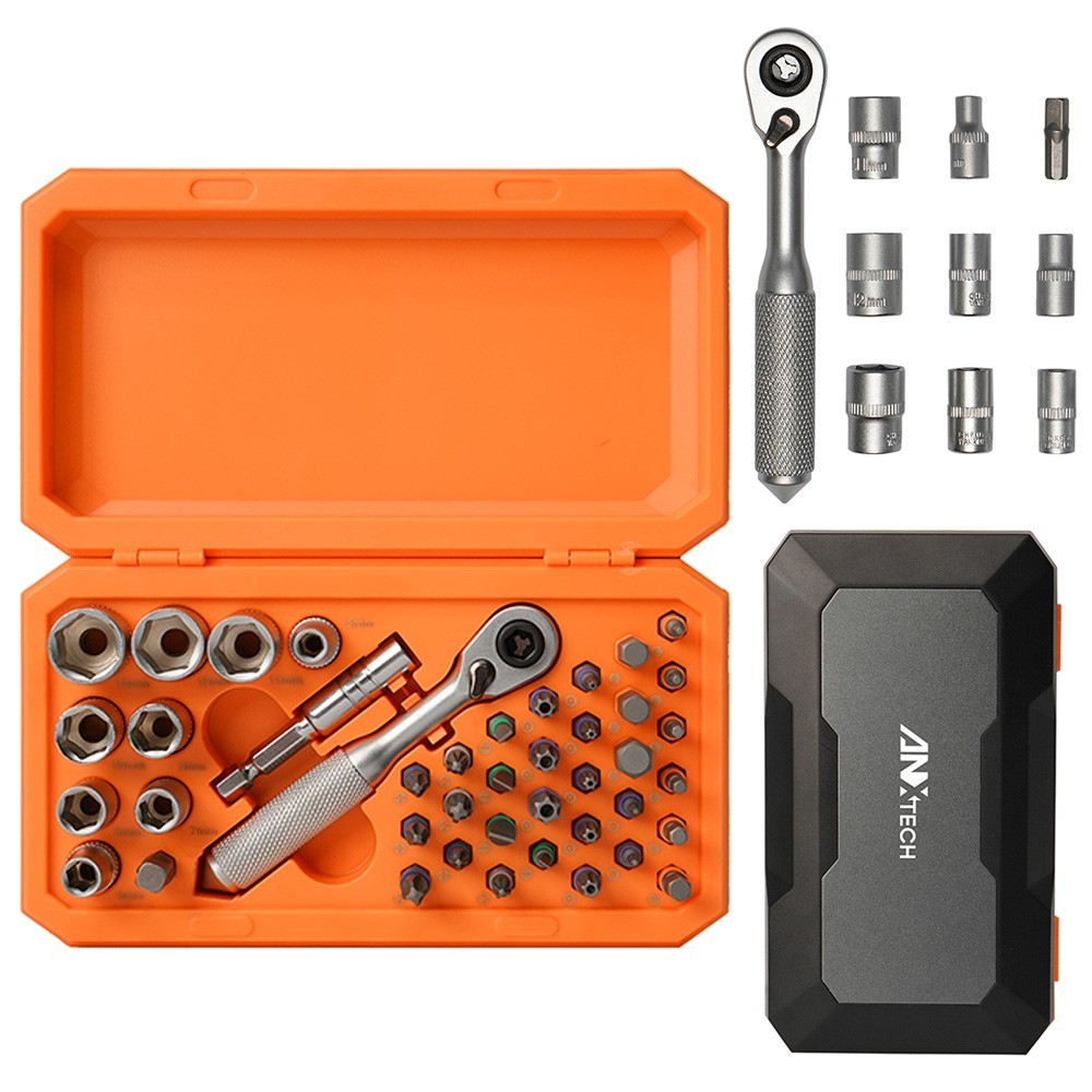 42piece Precision Ratchet Screwdriver Set Repair Tool Kit Torque Wrench Sockets gallery