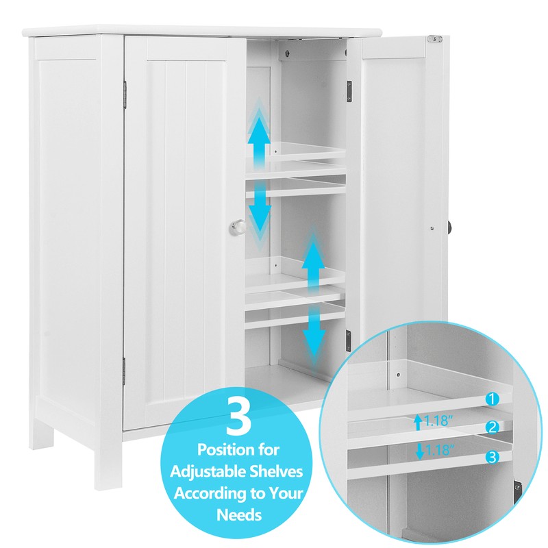 Bathroom Floor Storage Cabinet with 2 Adjustable Shelf Free Standing Kitchen gallery