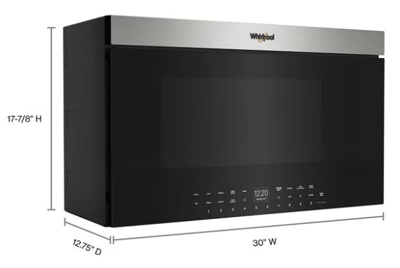 Whirlpool - 1.1 Cu. Ft. Air Fry / Microwave Over the Range WMMF7330RZ gallery