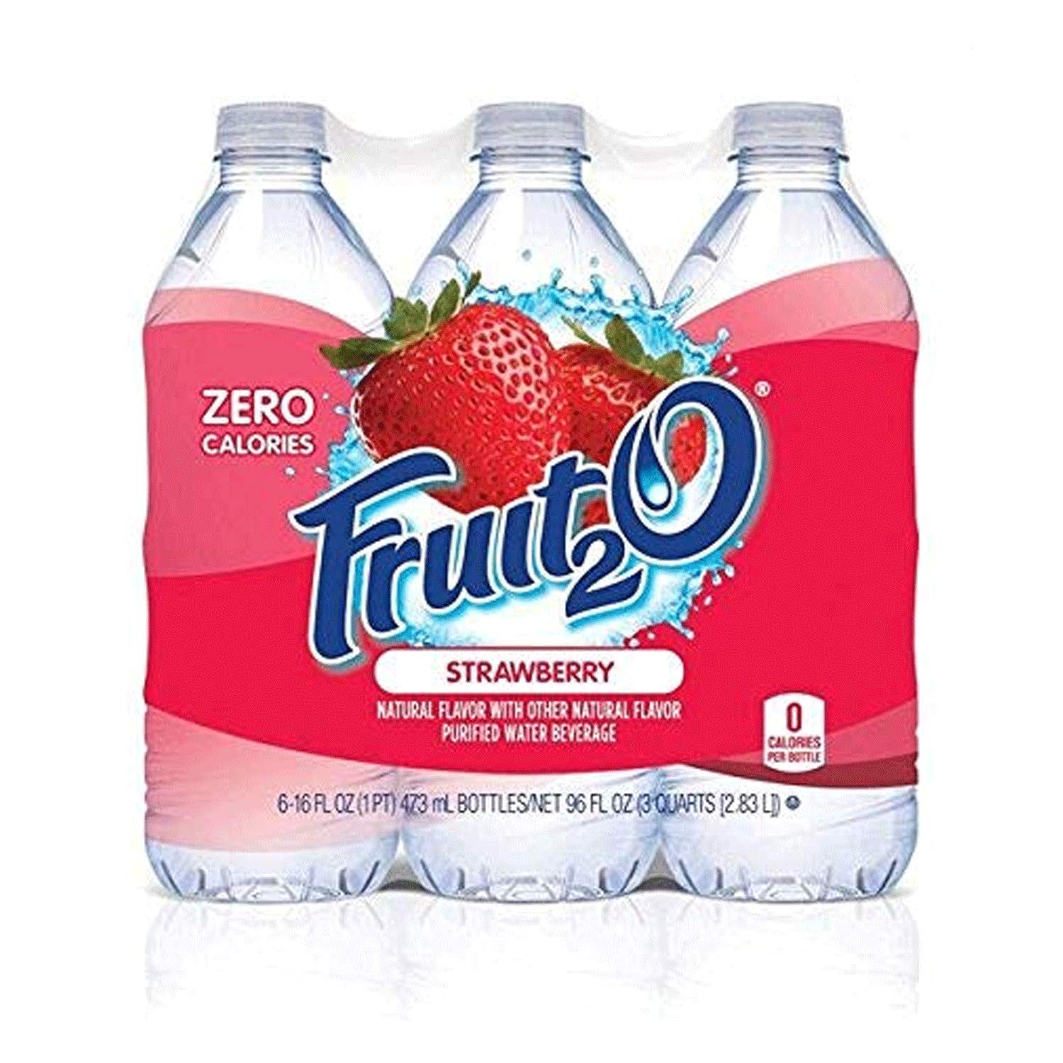 Fruit2O Zero Calorie Flavored Water, Strawberry, 6 Count (Pack of 4) gallery