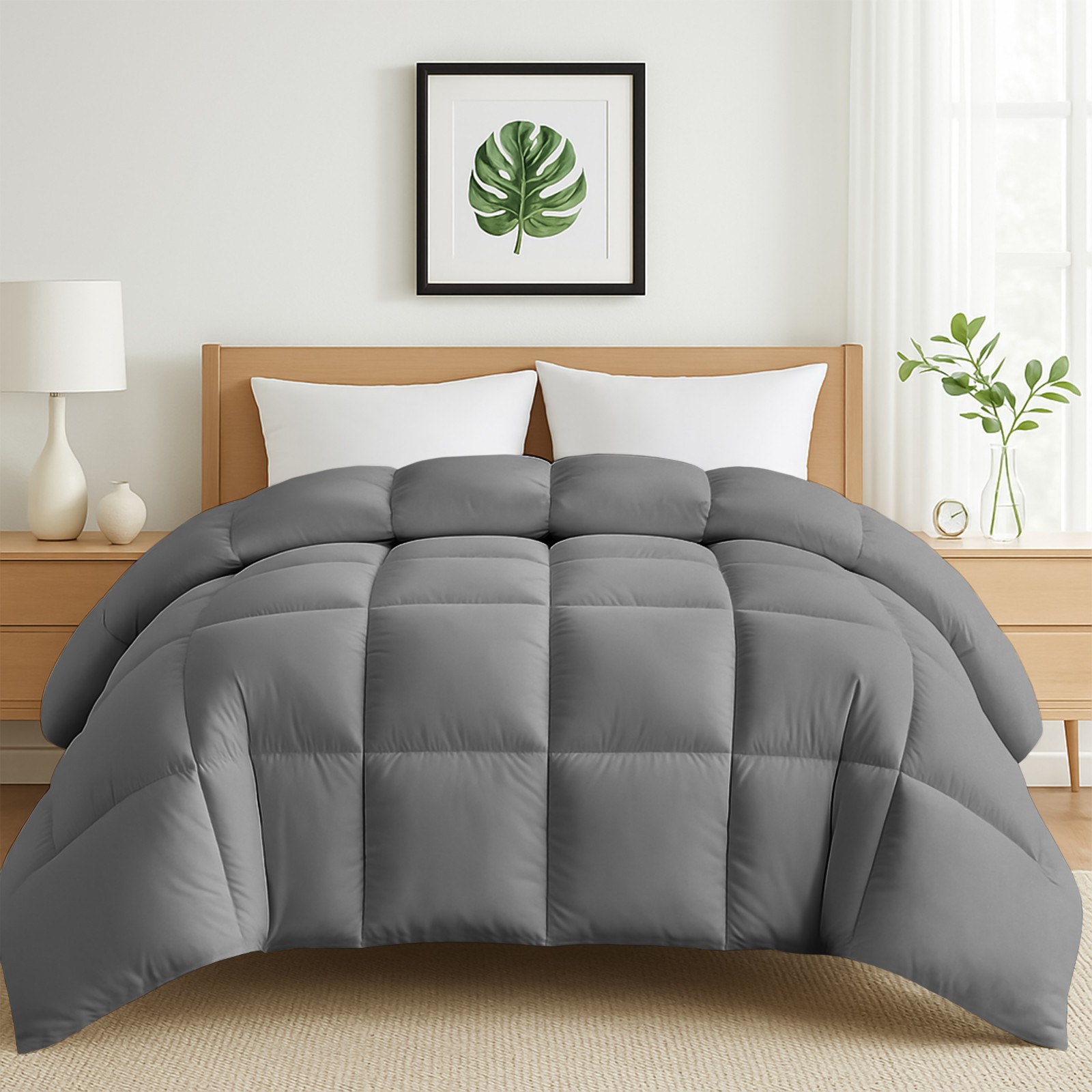 Down Alternative Comforter REVERSIBLE Microfiber Soft Duvet Insert All Seasons gallery