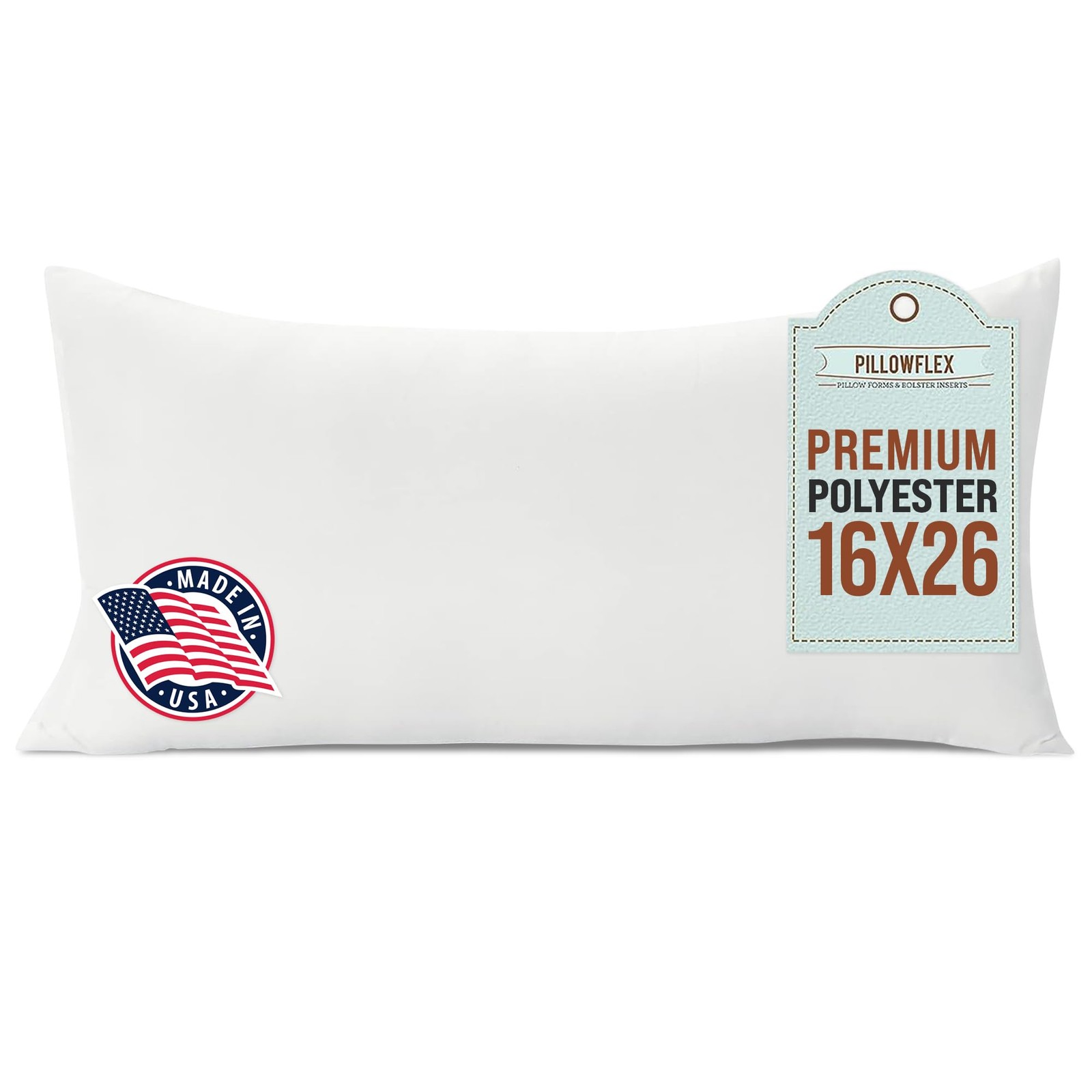 Premium Polyester Throw Pillow Insert - 16x26 - Ultra Soft Large Rectangle Th... gallery