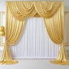 10x10FT Gold Sequin Backdrop Curtain - 2 Panels 5ft(W) x 10ft(H) Wrinkle Free... gallery