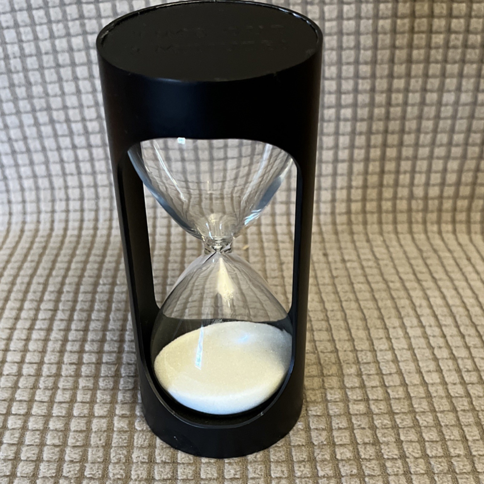Time Out 5 Minutes Hourglass Sand Timer, Black Frame, Glass 5 inches high gallery