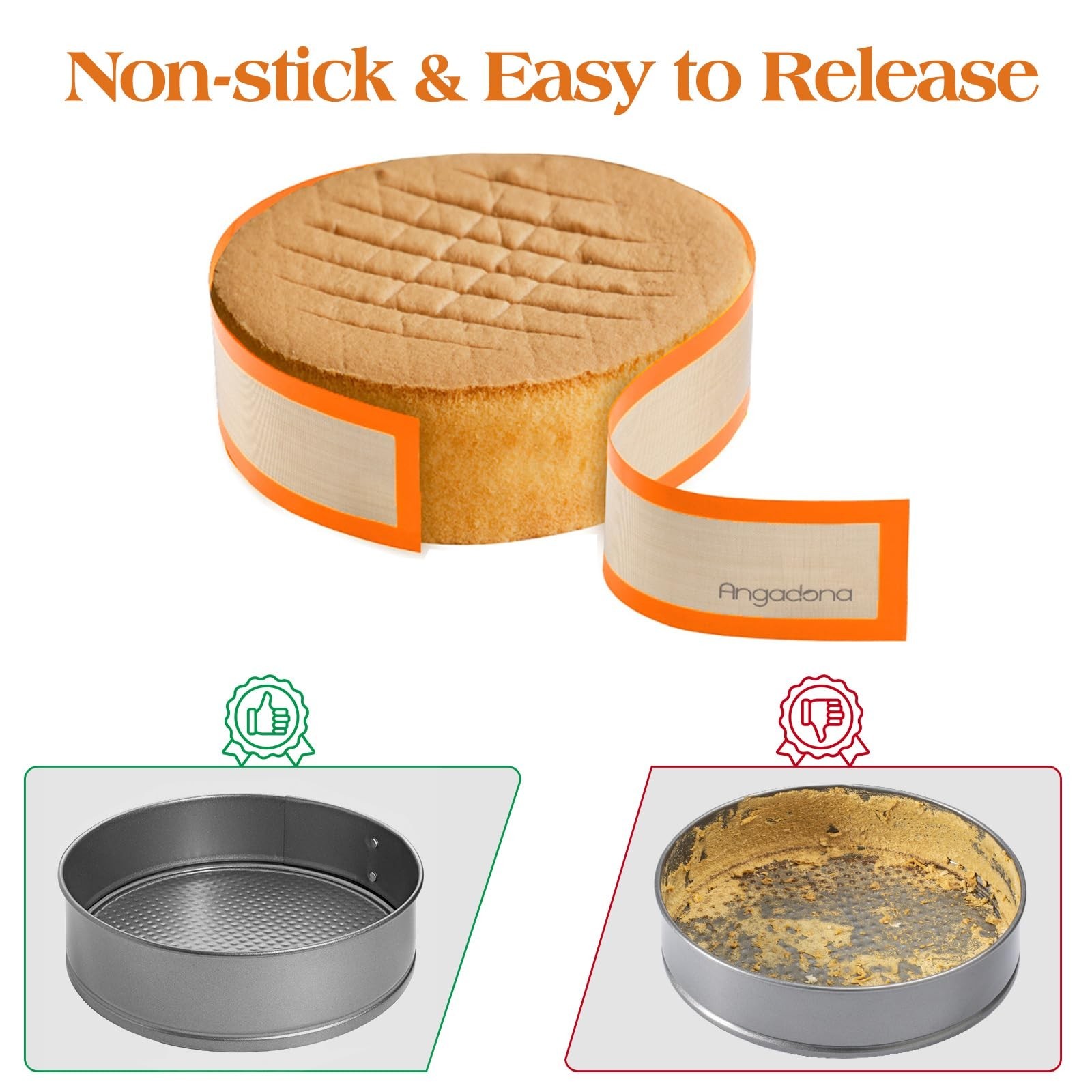 Silicone Baking Mat for Springform Pan,Prevent cake from Sticking to Side,Eas... gallery