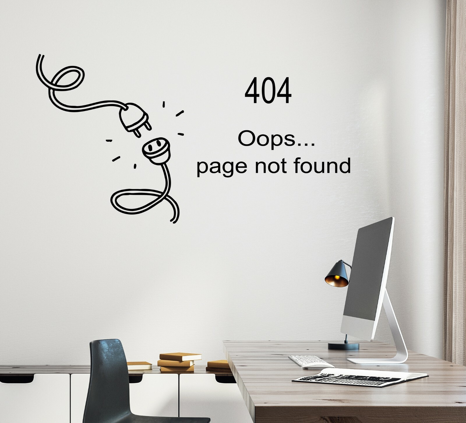 Wall Decal Page Not Found Lettering Word Internet Vinyl Sticker (ed2096) gallery