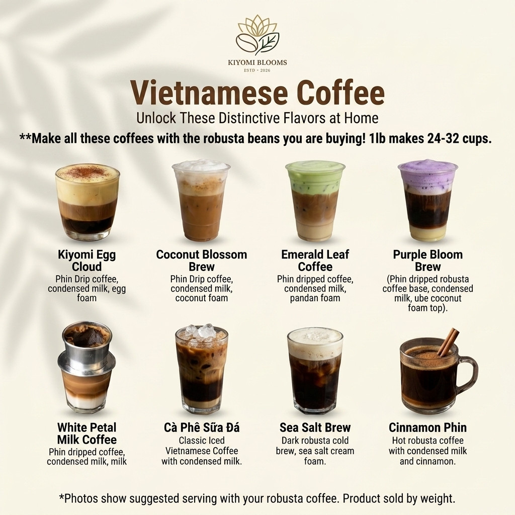 Vietnam Robusta Coffee Beans | Medium Dark Roast | High Caffeine | Bold & Strong gallery