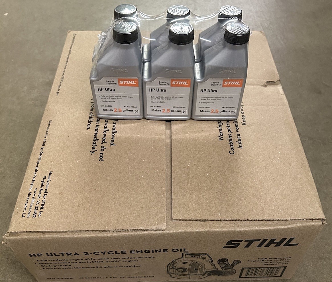 STIHL HP Ultra 2 Cycle Engine Oil, 2.5 Gal Mix 6.4 Ounce Bottles 48 Each gallery
