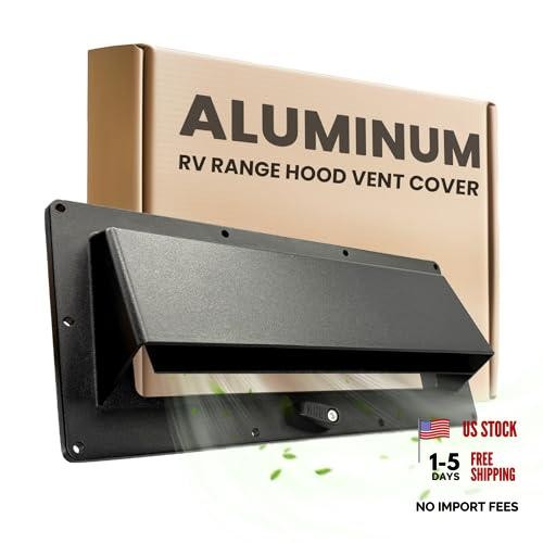 Aluminum RV Range Hood Vent Cover - Complete Kit with Waterproof Butyl Black gallery