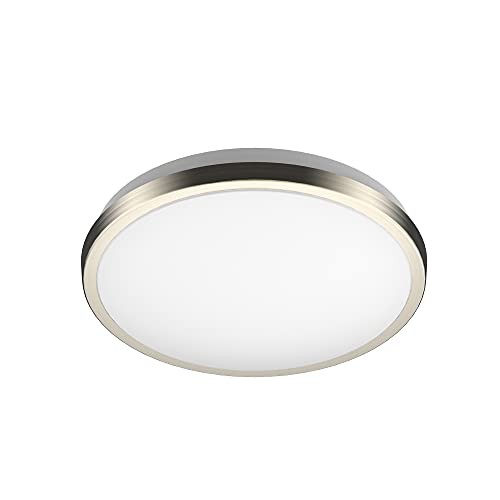 DYMOND 10 Inch LED Flush Mount Ceiling Light Fixture Dimmable Brushed Nickel 400 gallery