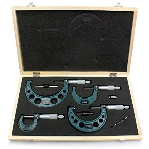 Premium Outside Micrometer Set 0-100mm/0.01mm Precision Machinist Tool gallery