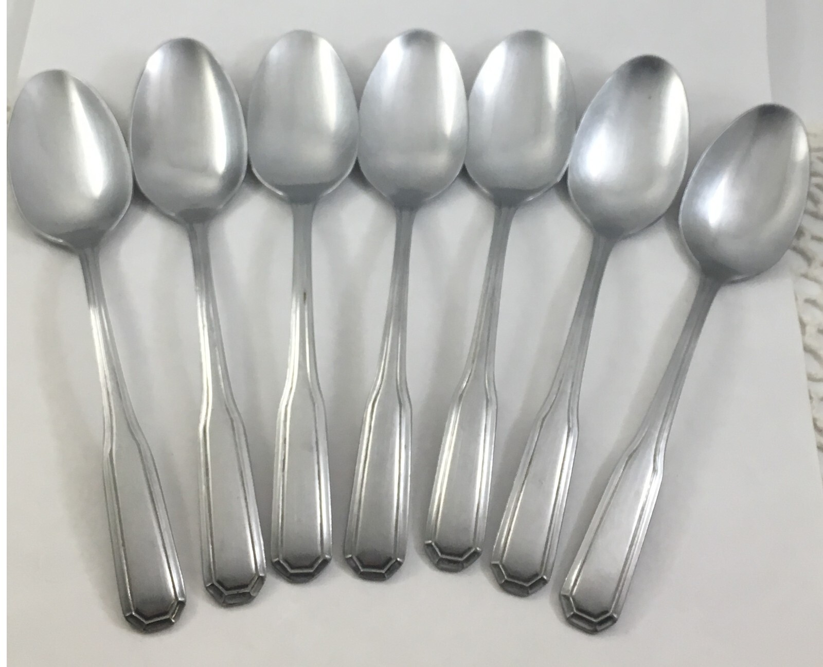 Ekco Eterna FORUM Stainless 7 Teaspoons Flatware Korea gallery