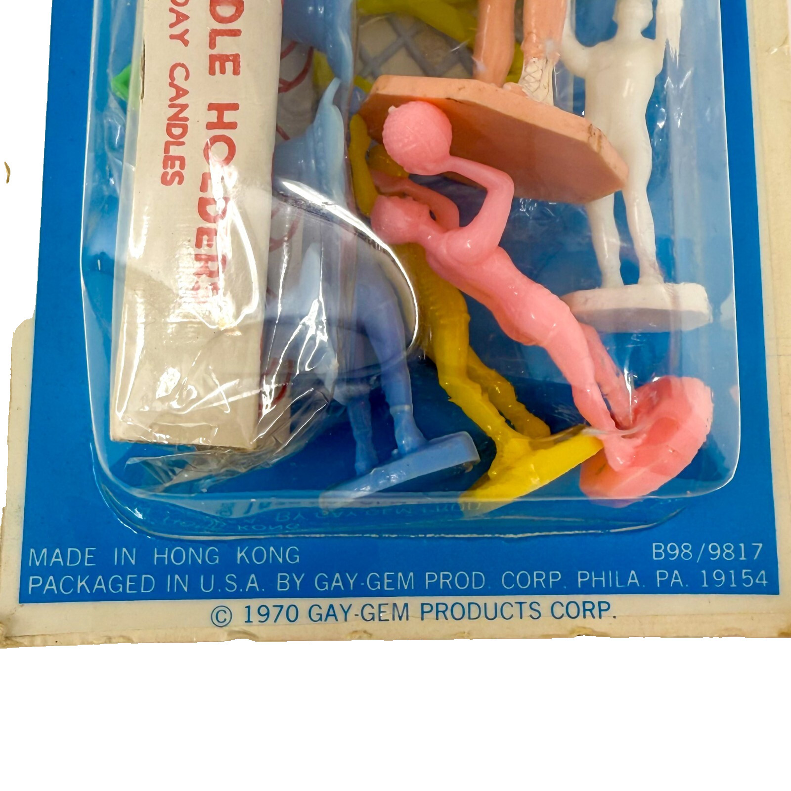 Gay-Gem Party Cake Decorations Basketball Theme No. B98/9817 NEW OS Vintage 1970 gallery