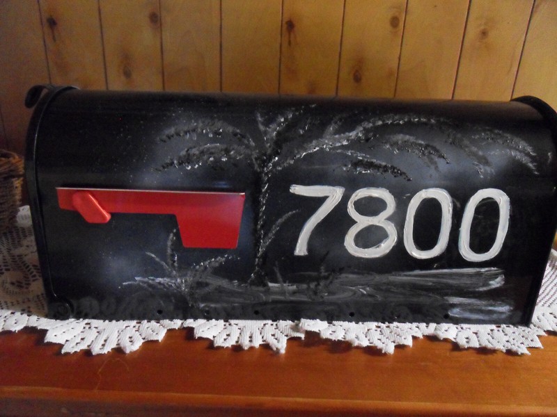 wolf wolves hand painted Mailbox USPS standard size gallery
