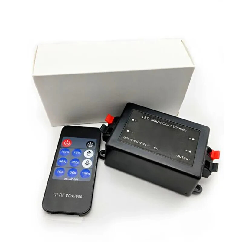 DC 12V 24V 3Key 11Key LED Single Color Dimmer 8A 20A 30A Wireless Remote Control gallery