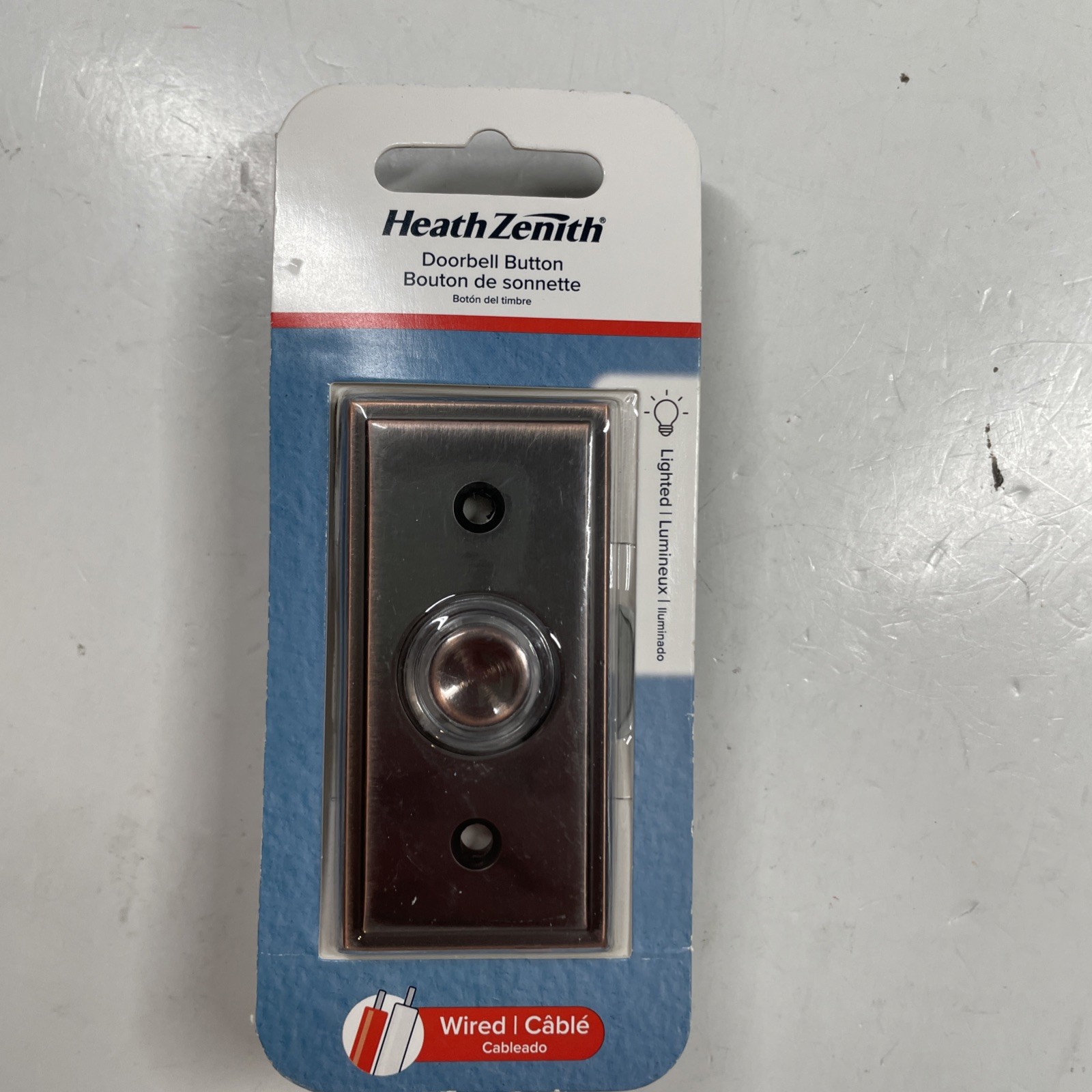 Heath Zenith (LED) Metal Doorbell Push Button Wired 23ZN30 Oil Rubbed Bronze gallery