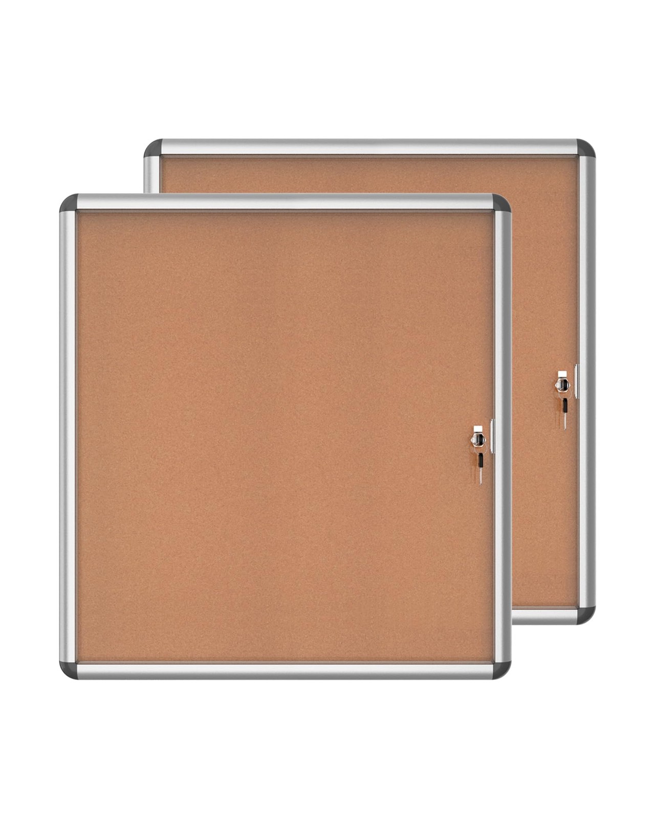 2 Pack 28"x26" Enclosed Bulletin Board, Lockable Weather-Resistant Aluminum C... gallery
