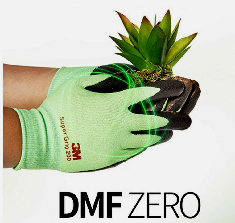 3M Nitrile Rubber Coated Work Gloves, Thin TouchScreen Washable 10 Pack Green gallery