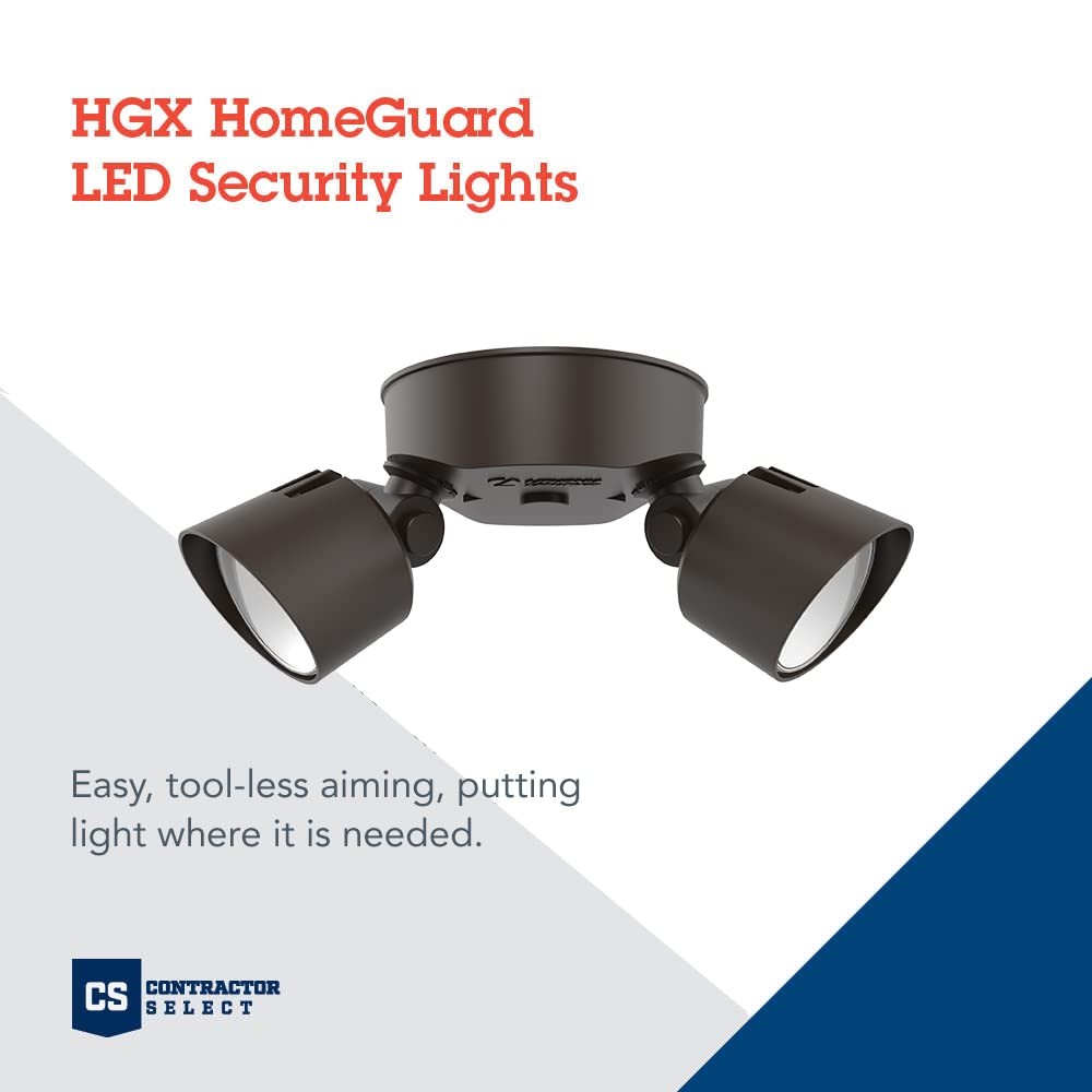 HomeGuard 2-Light LED Outdoor Flood Lights, Wall or Ceiling Mount Outdoor Lig... gallery