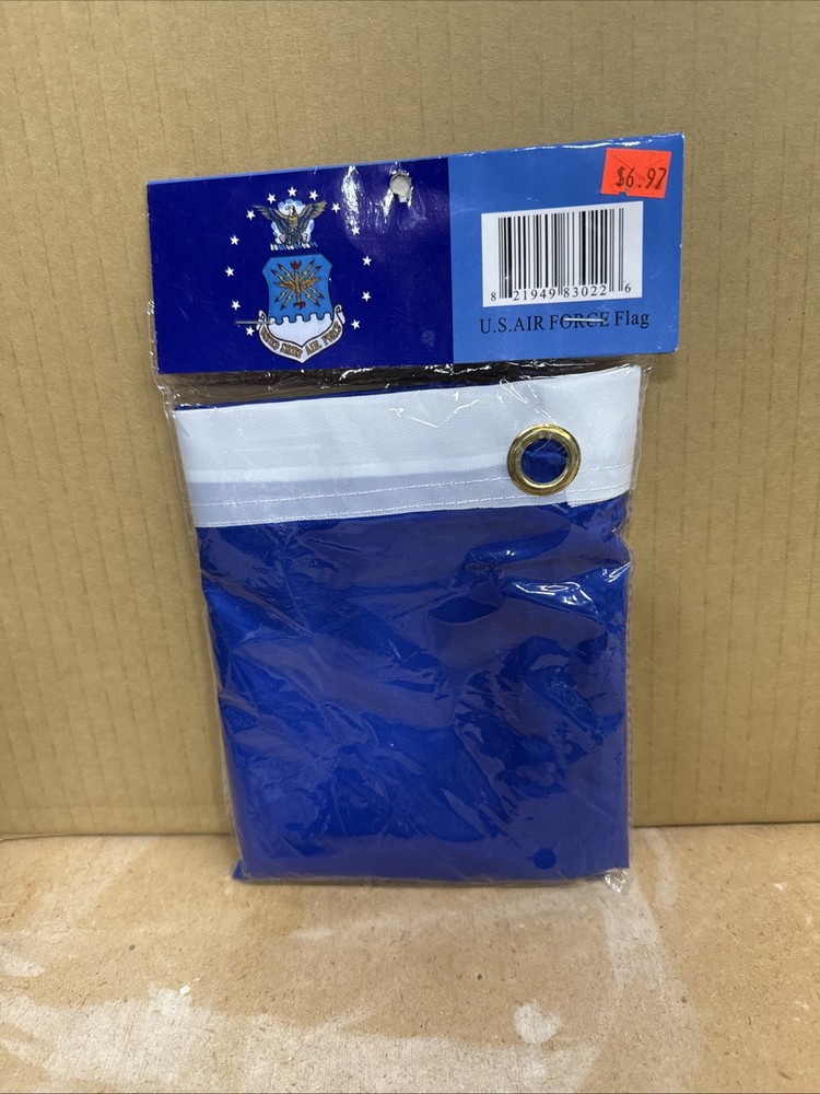 Air Force 3x5 Polyester Flag - canvas header with 2 brass grommets