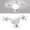 Ceiling Fan with Light& Remote E26 E27 3 Speeds 3Colors 2 Timers Quiet Foldable gallery