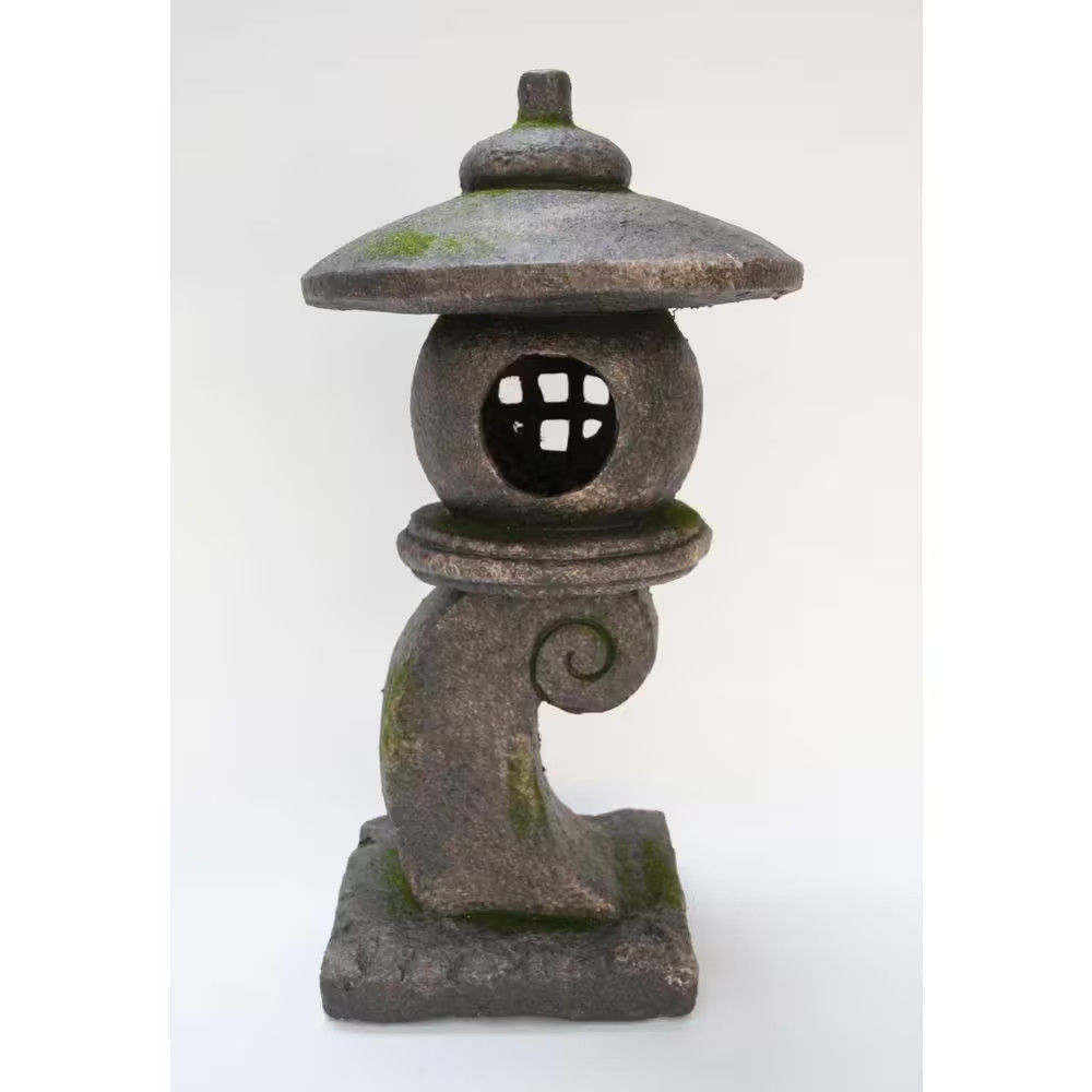 23 In. Grey Stone Pagoda Lantern Garden Statue gallery